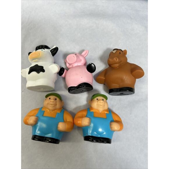 John Deere ERTL TOMY Hayride Replacement Figures Farmer Animals Lot of 5 - Picture 1 of 1